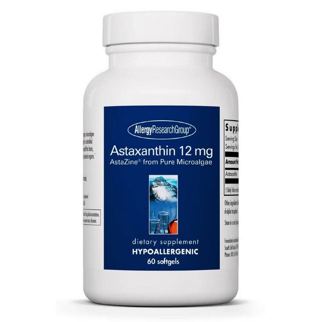 Astaxanthin 12 mg AstaZine® 60 Softgels AllergyResearchGroup