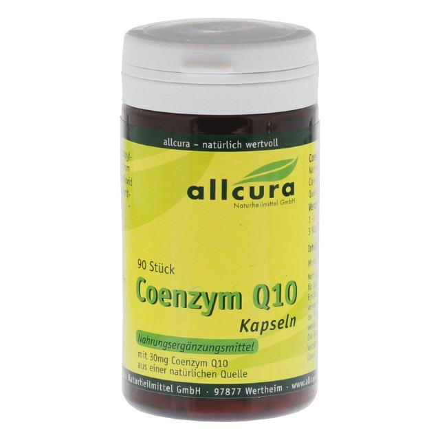 Coenzym Q10  30 mg 90 Kapseln  allcura / biofermentativ gewonnen