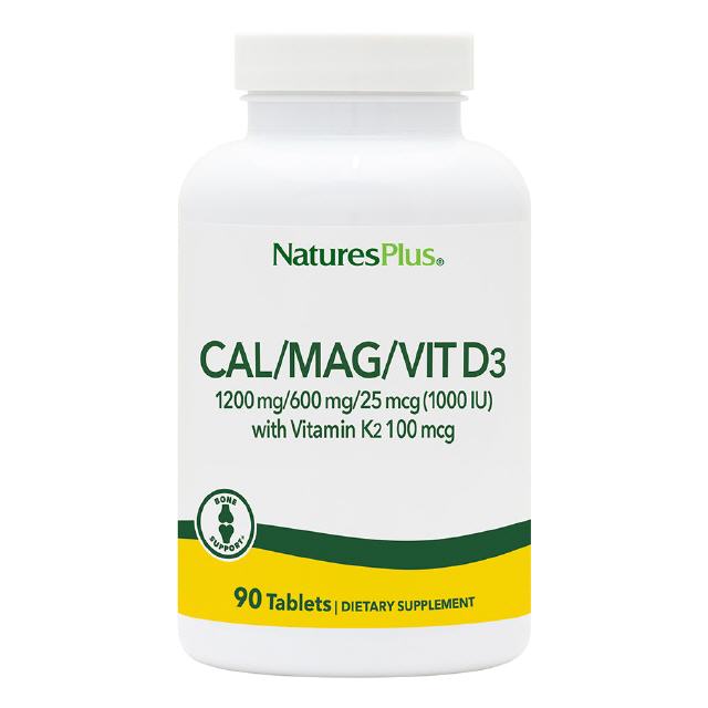Cal/Mag/Vit. D3 with Vitamin K2  90 T Natures Plus