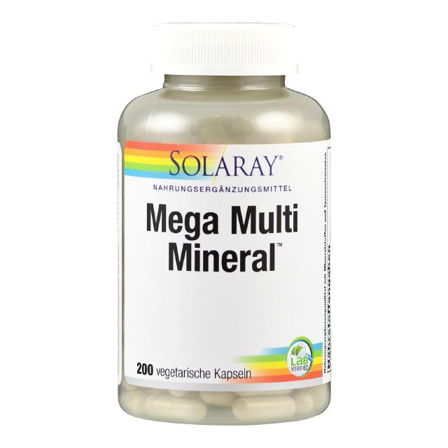 Mega-Multi-Mineral 200 veg. Kapseln SOLARAY