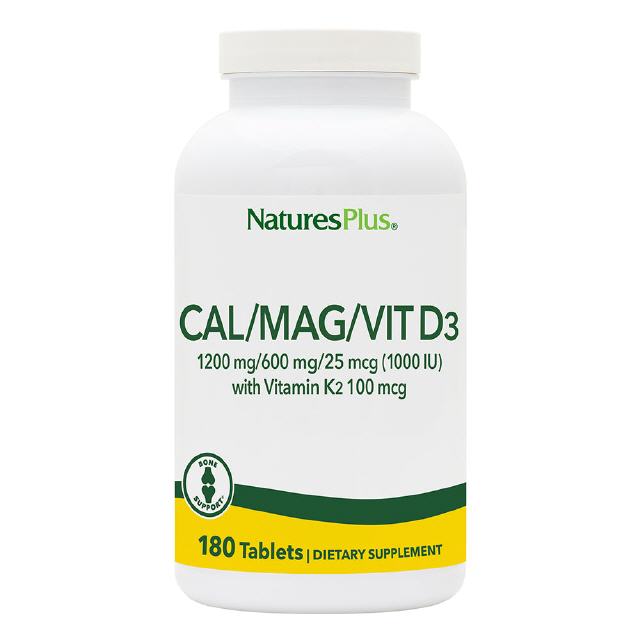 Cal/Mag/Vit. D3 with Vitamin K2 180 T Natures Plus