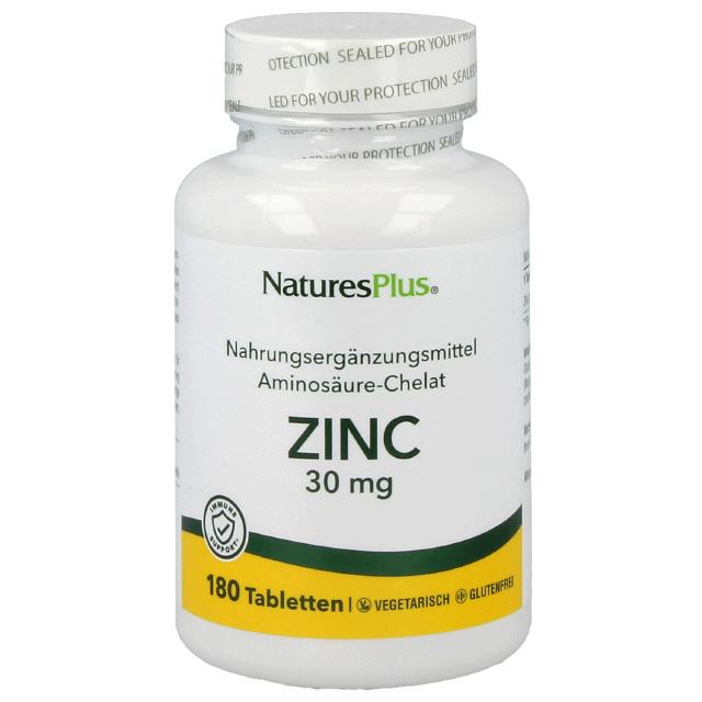 Zinc 30 mg  180 Tabletten  Natures Plus
