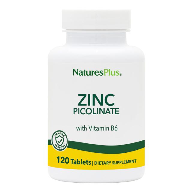 Zinc Picolinate w/B-6 30 mg 120 Tabl. Natures Plus