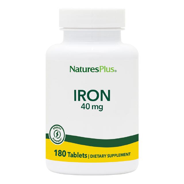 Eisen (Iron) 40 mg 180 Tabletten Natures Plus