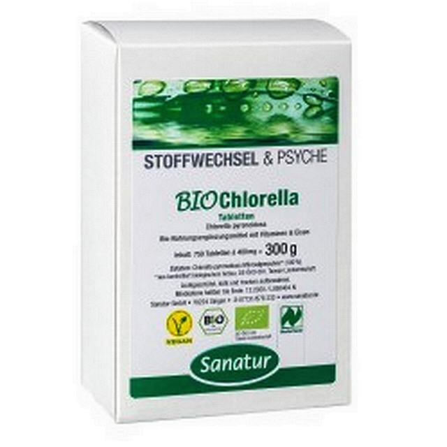 Bio Chlorella  400 mg  750 Tabletten  Sanatur