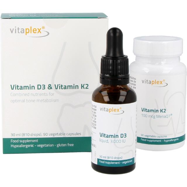 Vitamin D3 3000 IE + Vitamin K2 100 µg Vitaplex