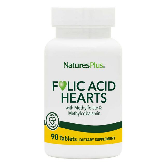 Folic Acid Hearts 90 Tabletten Natures Plus