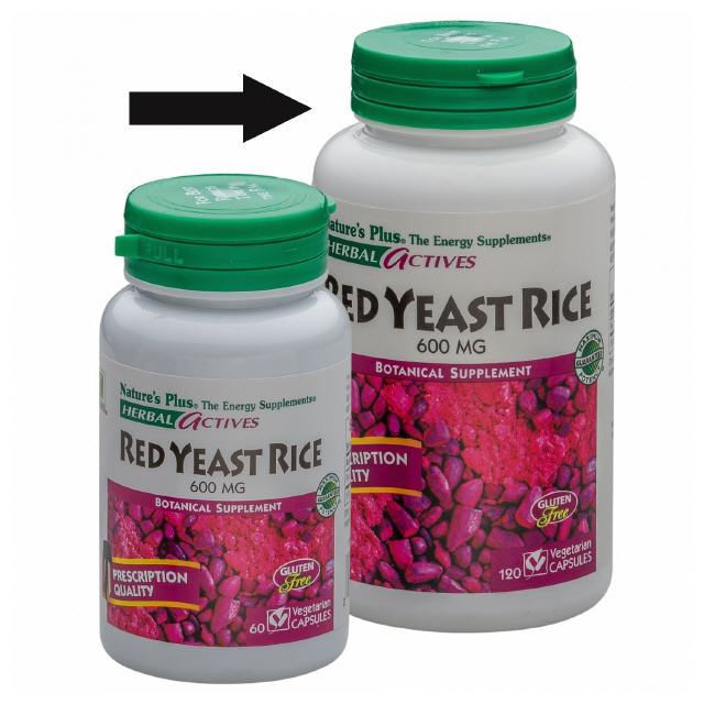 Red Yeast Rice 600 mg 120 veg. Kaps.  Natures Plus