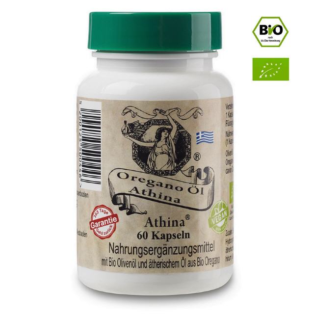 Bio Oregano-Öl 60 vegane Kapseln  Athina®